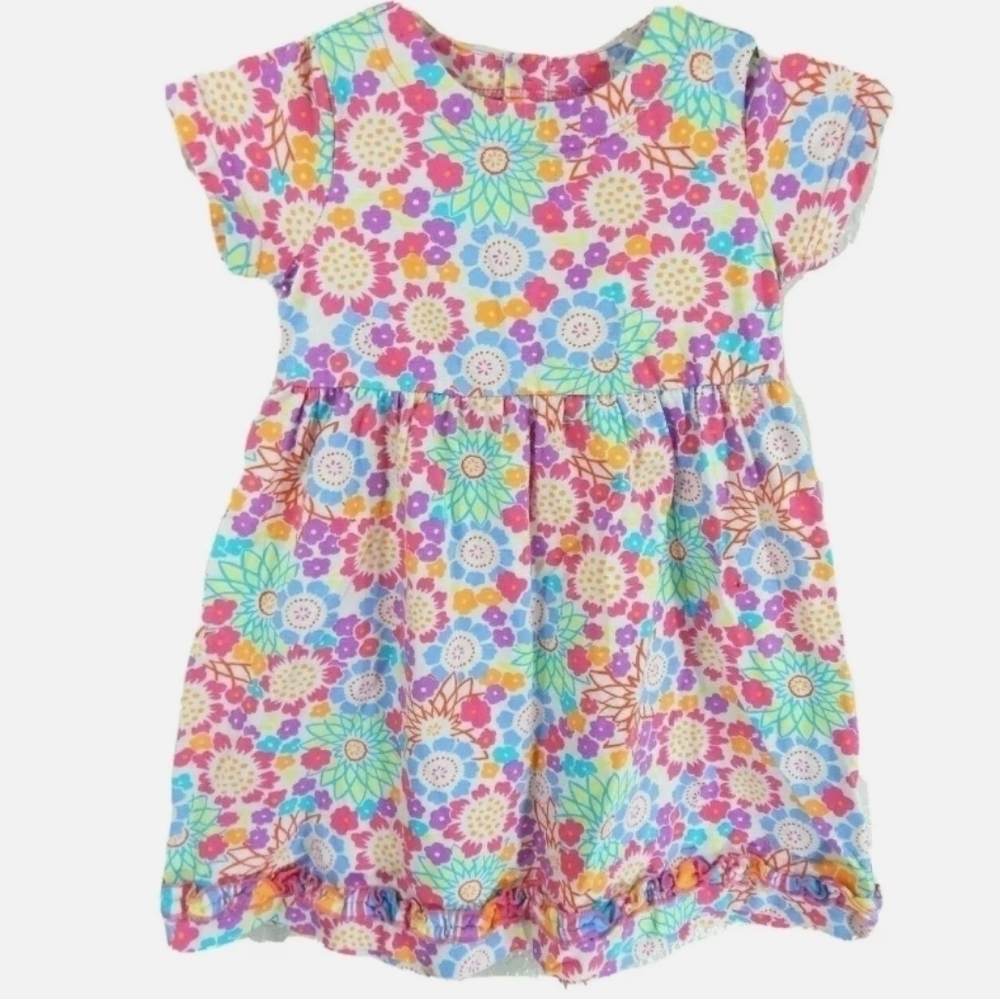 Hanna Andersson Colorful Floral Knit Dress